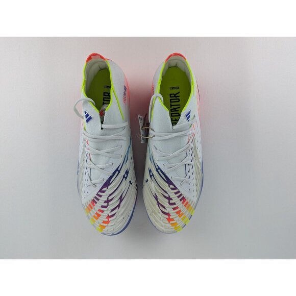 Adidas Predator Edge.1 SG White Yellow Blue Cleats Mens Size 7 Women’s 8 NEW - Picture 6 of 8